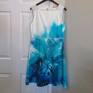 Elie Tahari Blue ombre sleeveless dress - Size 12